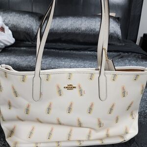 Coach Limited edition lipstick coach shoulder tote